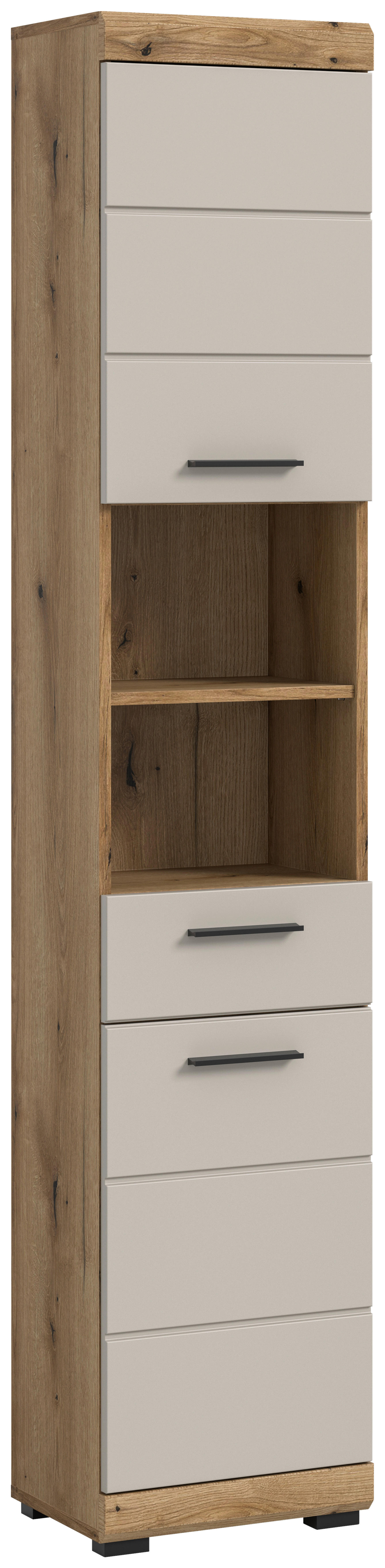 Badhochschrank Scout Evoke Oak Nachbildung Kaschmirgrau Nachbildung B/H/T: ca. 37x191x31 cm Scout - Kaschmirgrau (37,00/191,00/31,00cm) - xonox.home