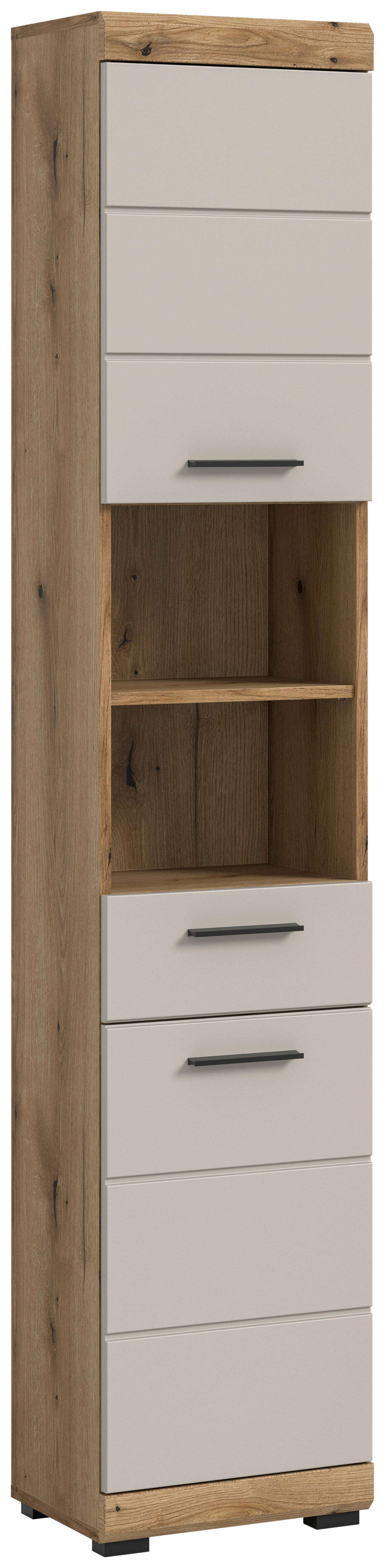 Badhochschrank Scout Evoke Oak Nachbildung Kaschmirgrau Nachbildung B/H/T: ca. 37x191x31 cm Scout - Kaschmirgrau (37,00/191,00/31,00cm) - xonox.home