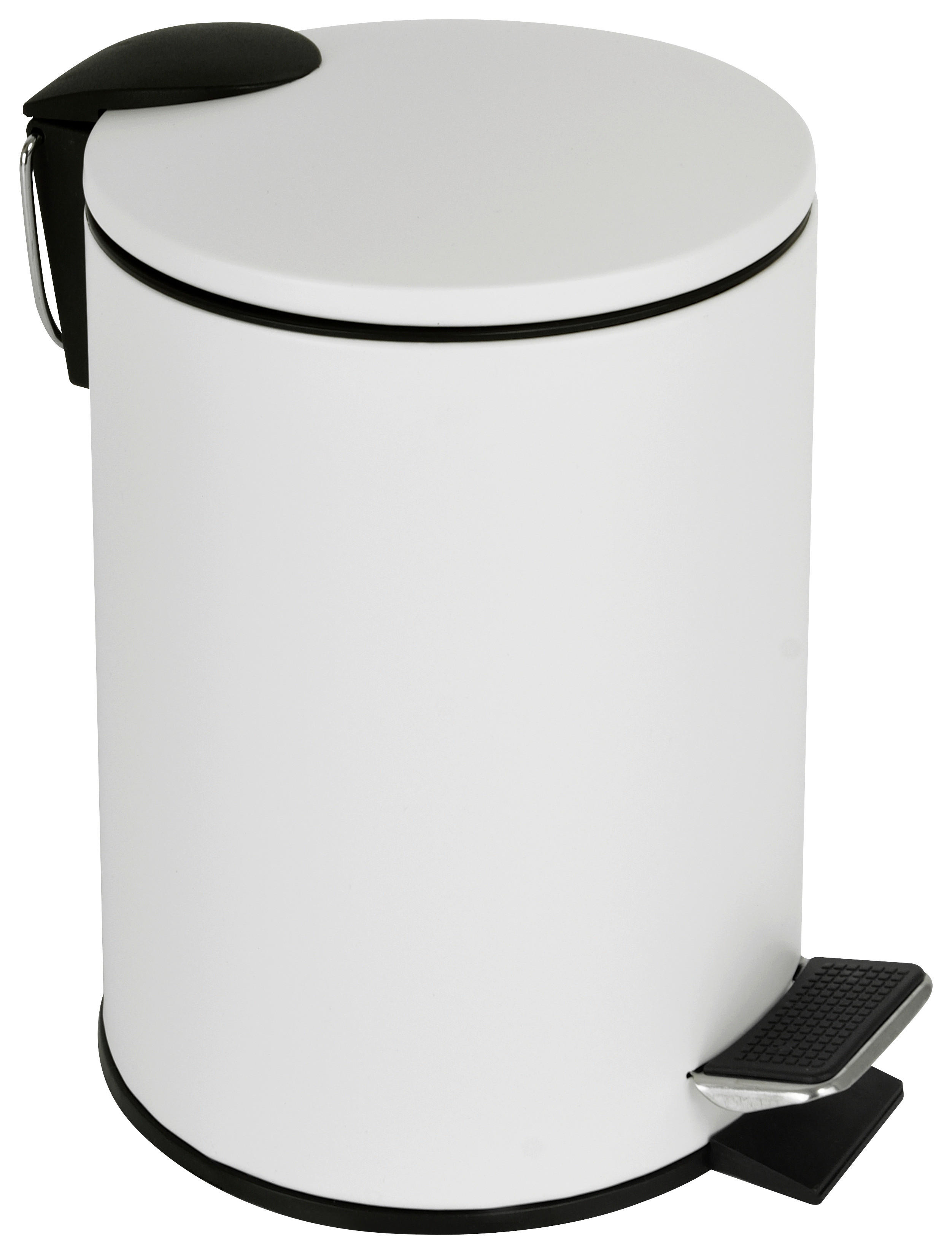 Treteimer weiß Edelstahl H/D: ca. 23,5x16,8 cm ca. 2,6 l Treteimer_Pocoline 2,6l weiß - weiß (16,80/23,50cm) - POCOline
