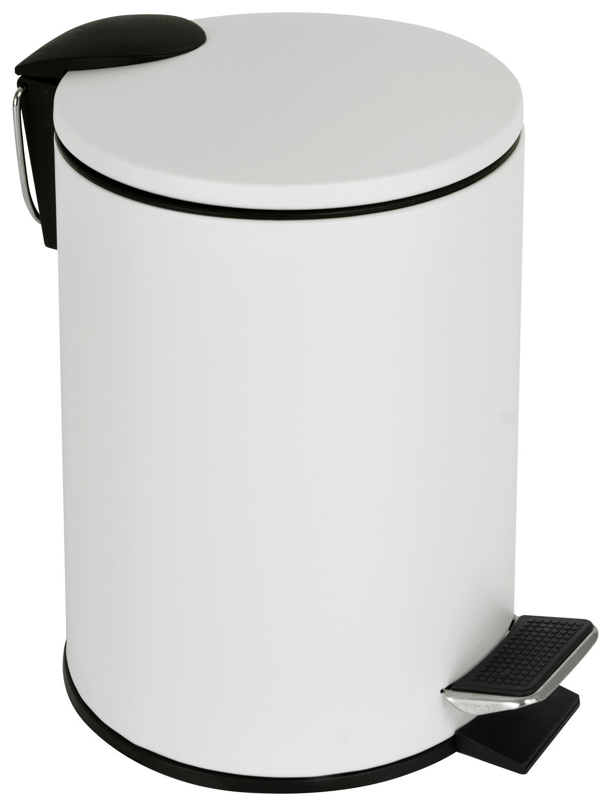 Treteimer weiß Edelstahl H/D: ca. 23,5x16,8 cm ca. 2,6 l Treteimer_Pocoline 2,6l weiß - weiß (16,80/23,50cm) - POCOline
