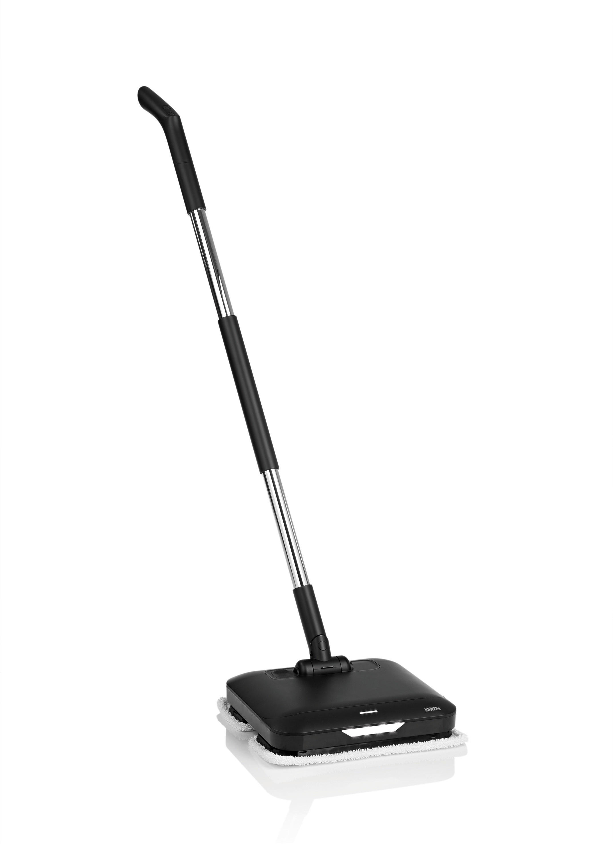 N8WERK Wischmopp schwarz Aluminium Kunststoff B/H/L: ca. 27,5x115x30,4 cm ca. 35 W Akku-Vibrationsmopp 01933 - schwarz (30,40/27,50/115,00cm) - N8WERK