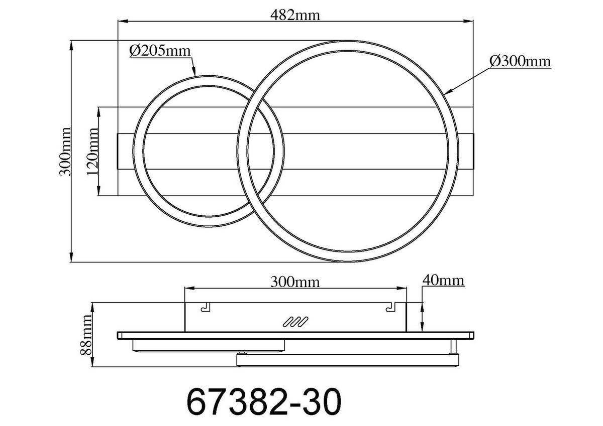 GLOBO Deckenventilator Deckenleuchte-Norberto - schwarz (32,00/10,00/52,50cm) - GLOBO