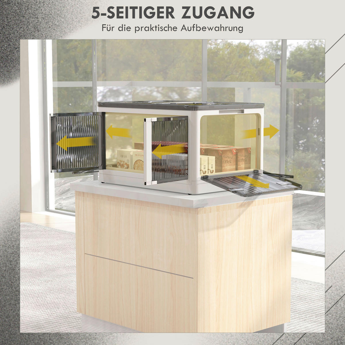 HOMCOM Aufbewahrungsbox weiß B/H/L: ca. 47x67x38 cm Aufbewahrungsbox - weiß (38,00/47,00/67,00cm) - HOMCOM
