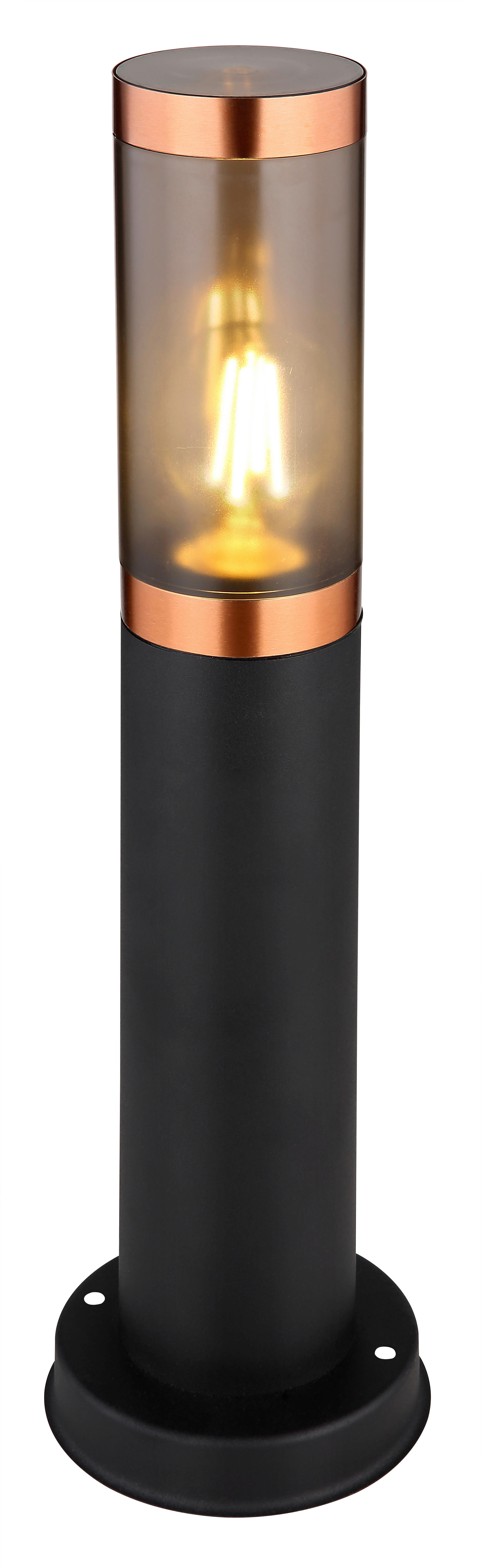 Außenleuchte Kupfer Rauch schwarz H/D: ca. 45x12,7 cm BOSTON - schwarz/Rauch (12,70/45,00cm) - GLOBO