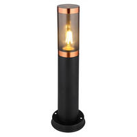 Außenleuchte Kupfer Rauch schwarz H/D: ca. 45x12,7 cm BOSTON - schwarz/Rauch (12,70/45,00cm) - GLOBO