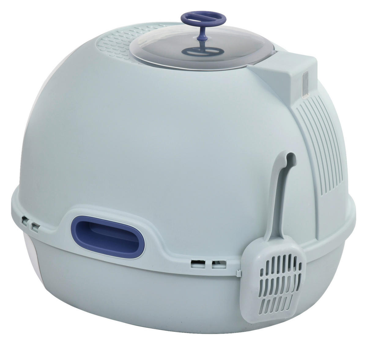 PawHut Katzentoilette blau Polypropylen B/H/T: ca. 47x44x55 cm Katzentoilette - blau (47,00/44,00/55,00cm) - PawHut