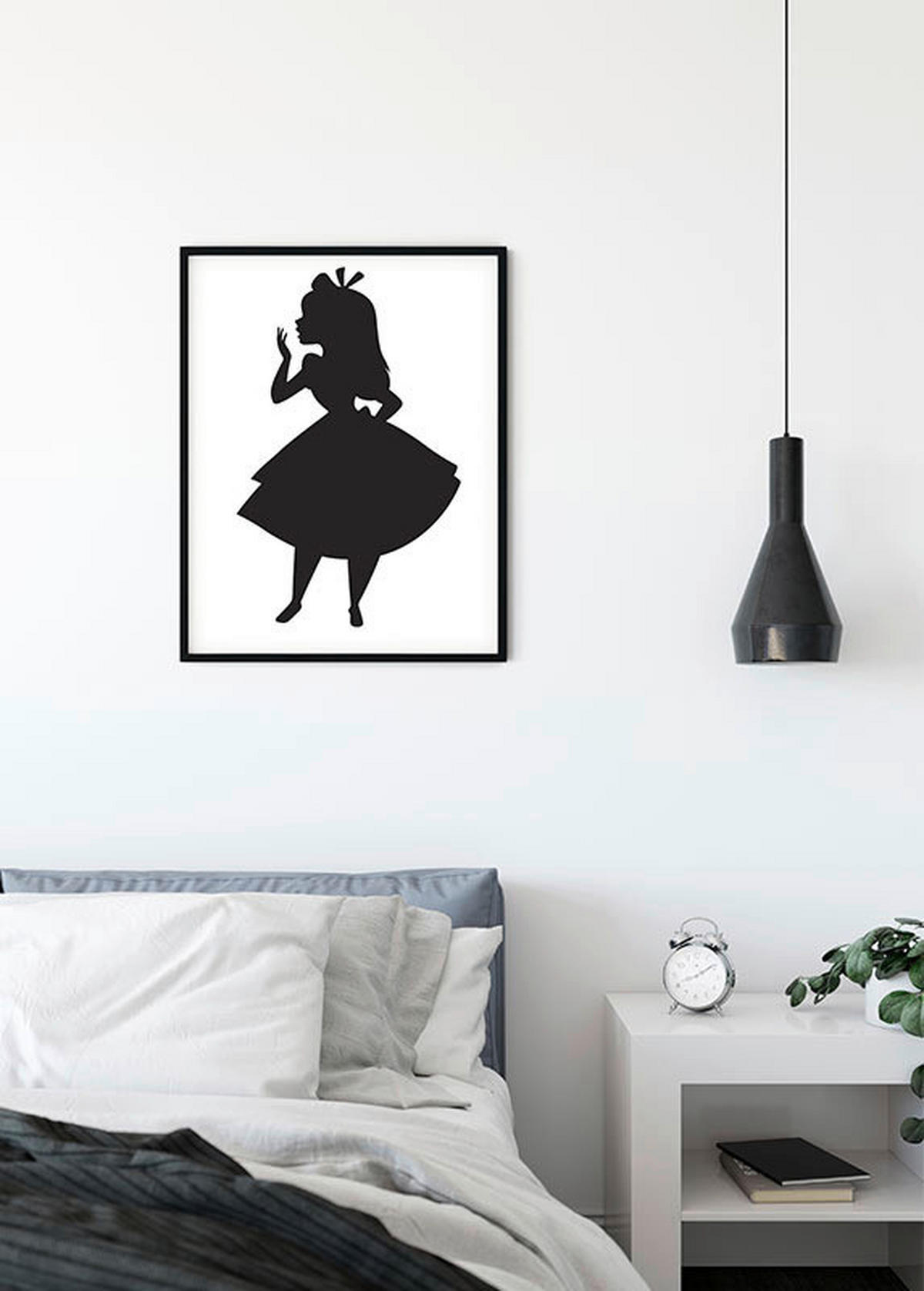 Komar Poster Alice Silhouette Disney B/L: ca. 50x70 cm Alice Silhouette - (50,00/70,00cm) - Komar