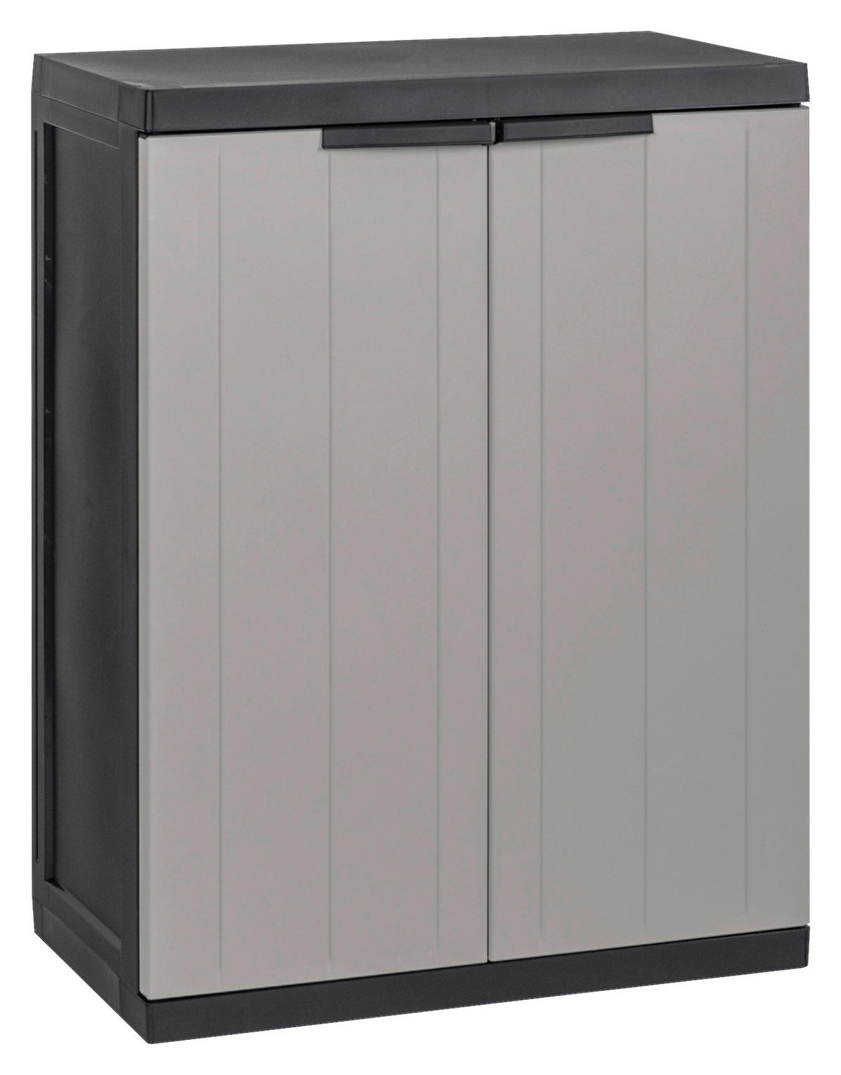 Toomax Kunststoffschrank grau B/H/T: ca. 65x85x37 cm Kunststoffschrank_Bios_Midi_niedrig - schwarz/grau (65,00/85,00/37,00cm) - Toomax