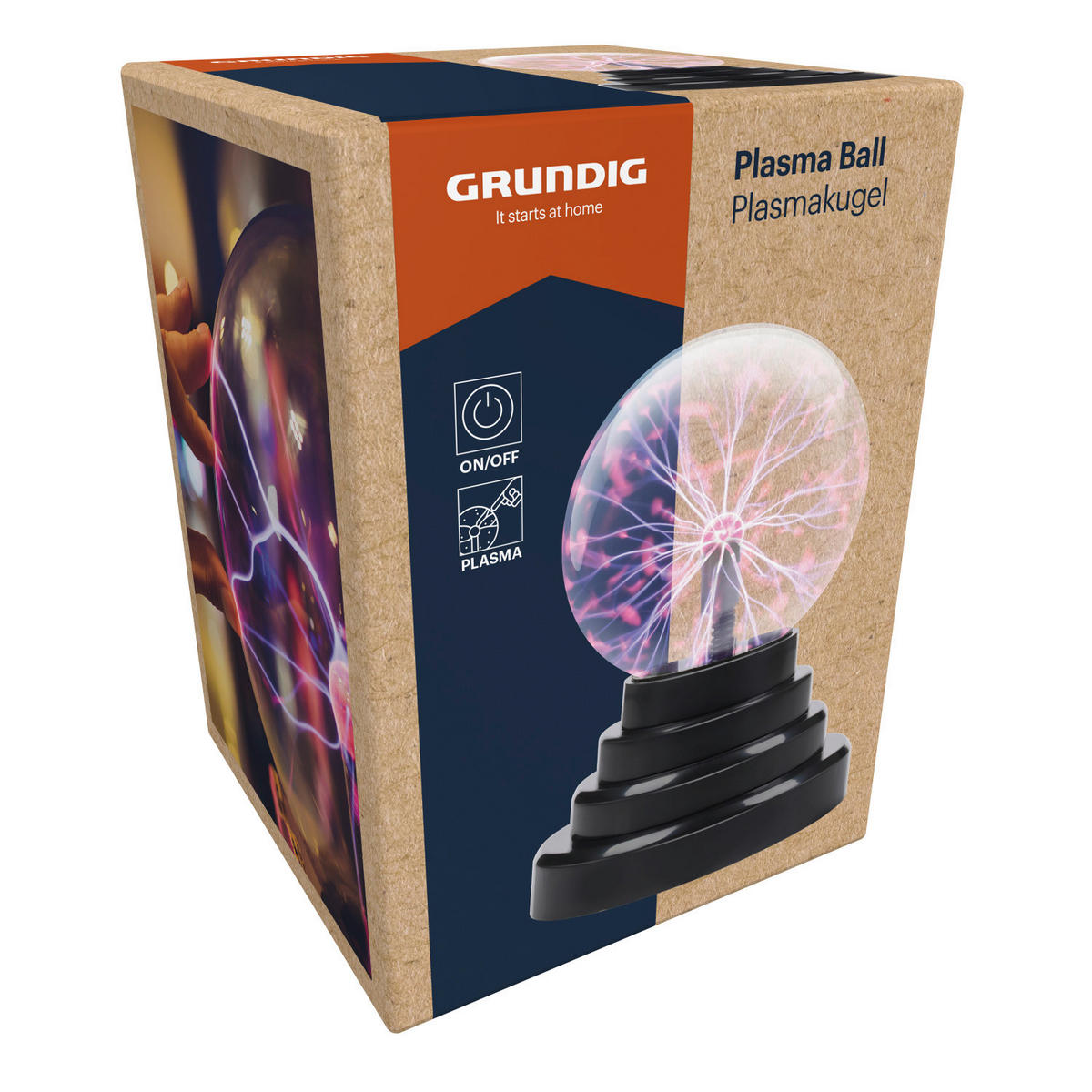 Grundig Plasma-Kugel schwarz B/H/L: ca. 13x10x10 cm Plasma-Kugel - schwarz (10,00/13,00/10,00cm) - Grundig