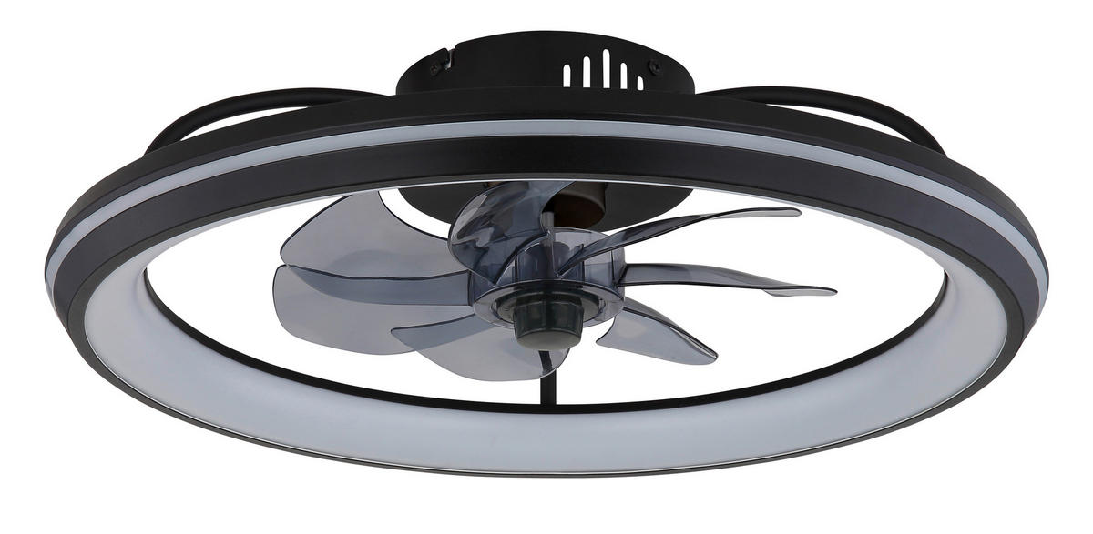 GLOBO Deckenventilator Rauch schwarz Opal H/D: ca. 14x50 cm max. 40 W CELESTE - schwarz/Opal (50,00/14,00cm) - GLOBO