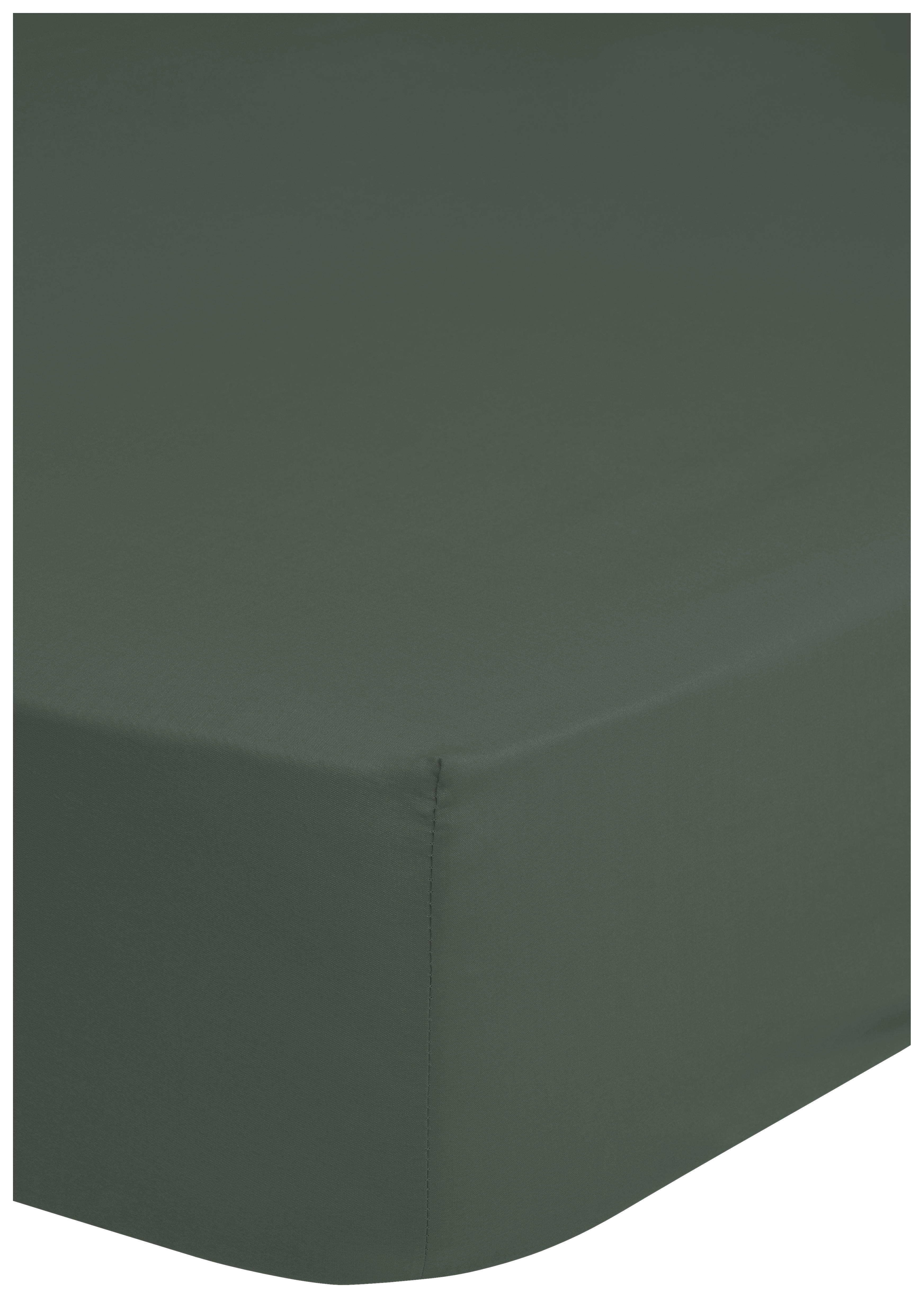 Baumwoll Spannbetttuch Satin Spannbetttuch-Satin 140x200cm - grün (140,00/200,00cm) - HIP