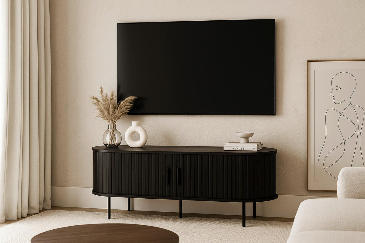 Lowboard SELVA schwarz B/H/T: ca. 120x54x60 cm SELVA - schwarz (120,00/54,00/60,00cm) - WIPMEB