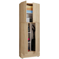 Putzschrank Lona Eiche Sonoma Nachbildung weiß B/H/T: ca. 70x200x39 cm Lona - Eiche/weiß (70,00/200,00/39,00cm) - VCM Möbel