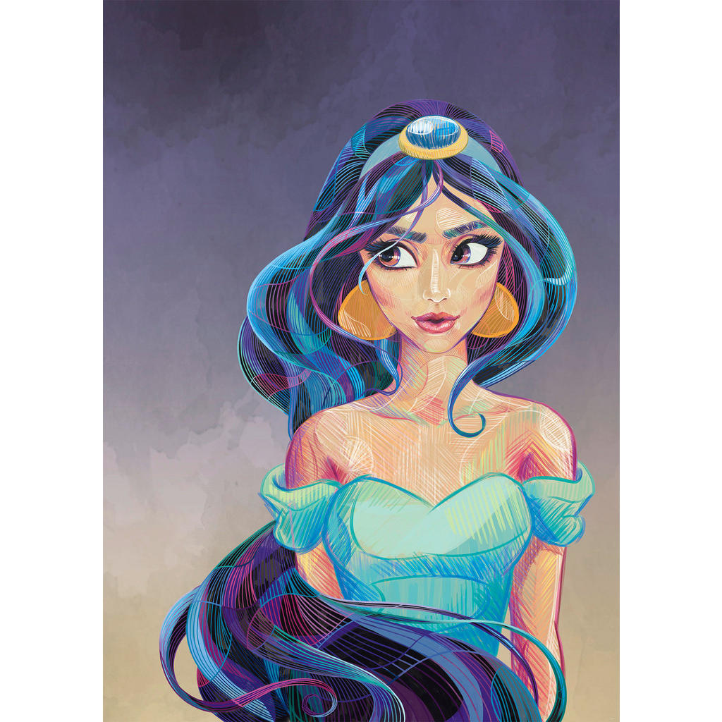 Komar Fototapete Fascinating Jasmin, glatt, bedruckt, Comic, Retro, mehrfarbig, BxH: 200x280 cm, glatt, bedruckt