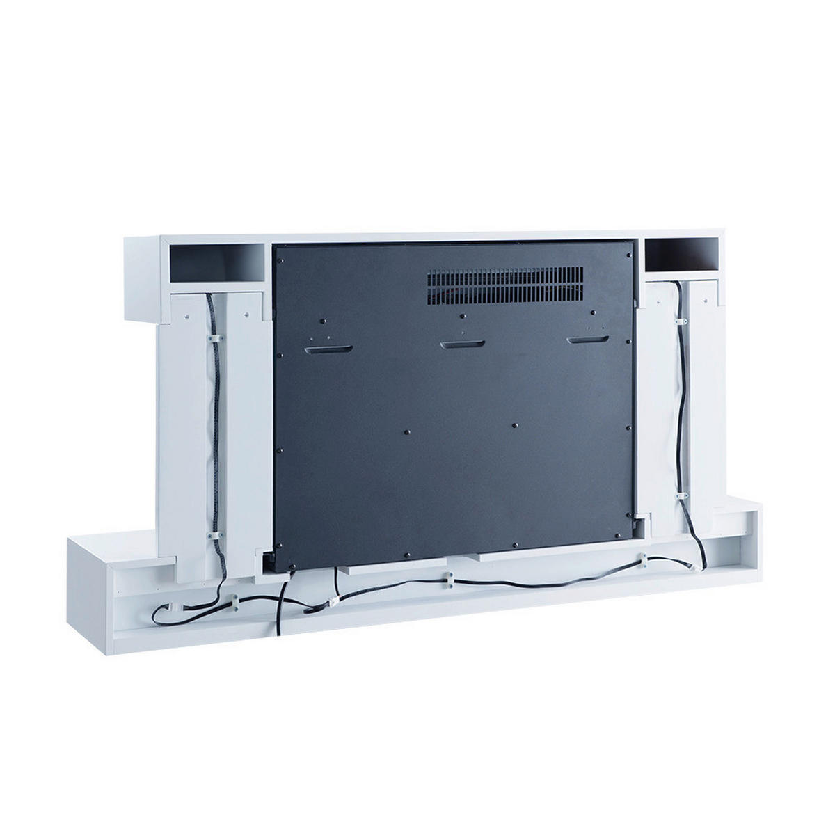 Balderia Wandkamin grau MDF B/H/T: ca. 120x632x24 cm Elekt.-Kamin Aieda EF279A-MT279D-CG - grau (120,00/632,00/24,00cm) - Balderia