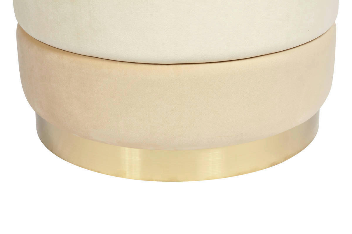 360 Living Hocker Elyse 101 creme H/D: ca. 42x50 cm Elyse 101 - creme (50,00/42,00cm) - 360 Living