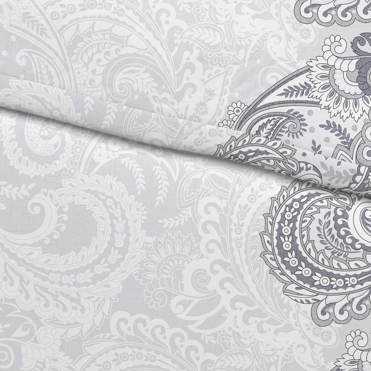 Baumwoll Bettwäsche Renforce Bettwäsche_Renforce_Ornament - grau (200,00/200,00cm)