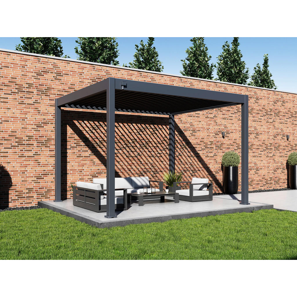 Thumbnail - Paragon Outdoor Pergola Grand Tuscan anthrazit Aluminium B/H/L: ca. 370x256x310 cm