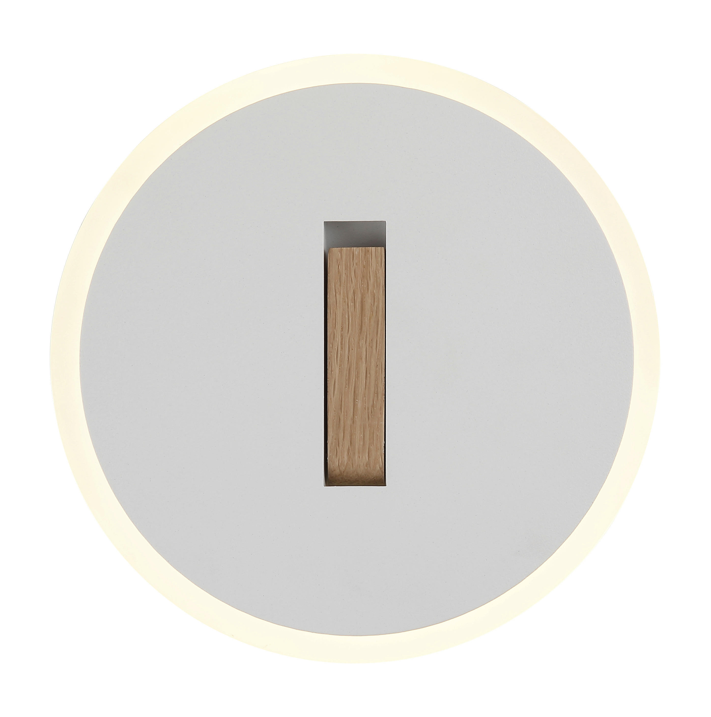 GLOBO LED-Wandleuchte AVERY 78410W Opal weiß dunkelbraun Kunststoff Holz Metall L/D: ca. 3x20,5 cm 1 Brennstellen AVERY - dunkelbraun/weiß (20,50cm) - GLOBO