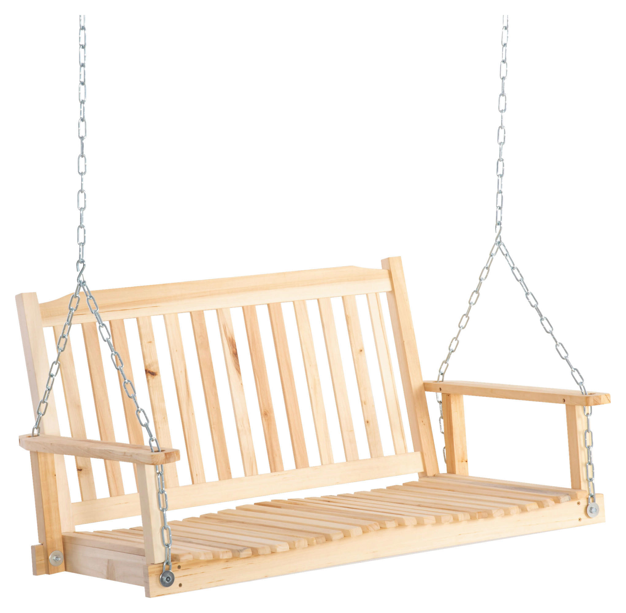 Outsunny Hängebank natur Holz B/H/L: ca. 69x60x117 cm Hängebank - natur (117,00/69,00/60,00cm) - Outsunny