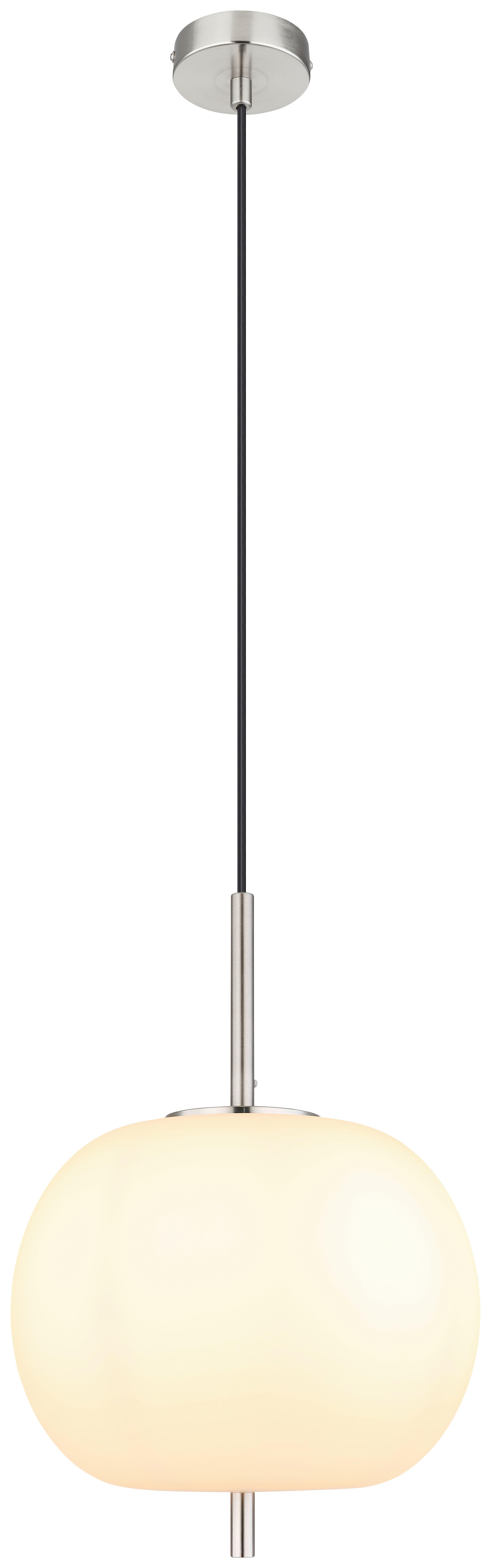 GLOBO Pendelleuchte nickel Metall Glas H/D: ca. 120x30 cm 1.0 Brennstellen 15345H1NO - nickel (30,00/120,00cm) - GLOBO