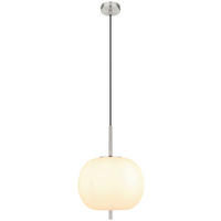 GLOBO Pendelleuchte nickel Metall Glas H/D: ca. 120x30 cm 1.0 Brennstellen 15345H1NO - nickel (30,00/120,00cm) - GLOBO