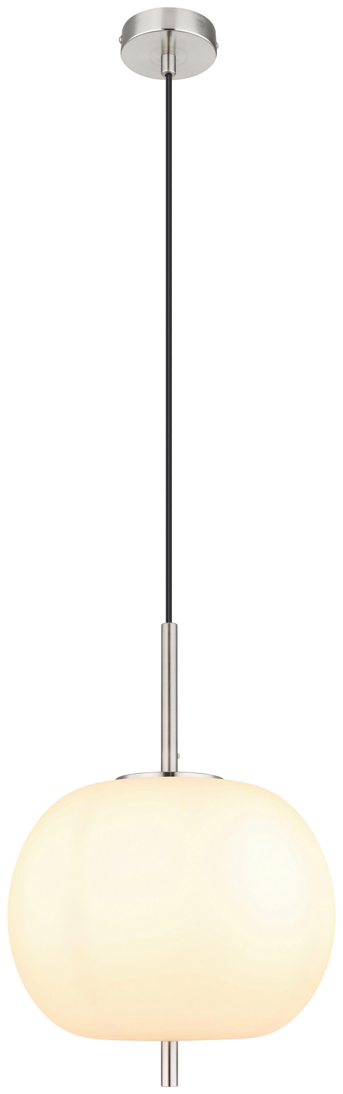 GLOBO Pendelleuchte nickel Metall Glas H/D: ca. 120x30 cm 1.0 Brennstellen 15345H1NO - nickel (30,00/120,00cm) - GLOBO