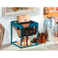 Zeitungsständer Club NY blau pulverbeschichtet Metall B/H/T: ca. 35x40x35 cm Club NY - blau/schwarz (35,00/40,00/35,00cm) - Inter Link