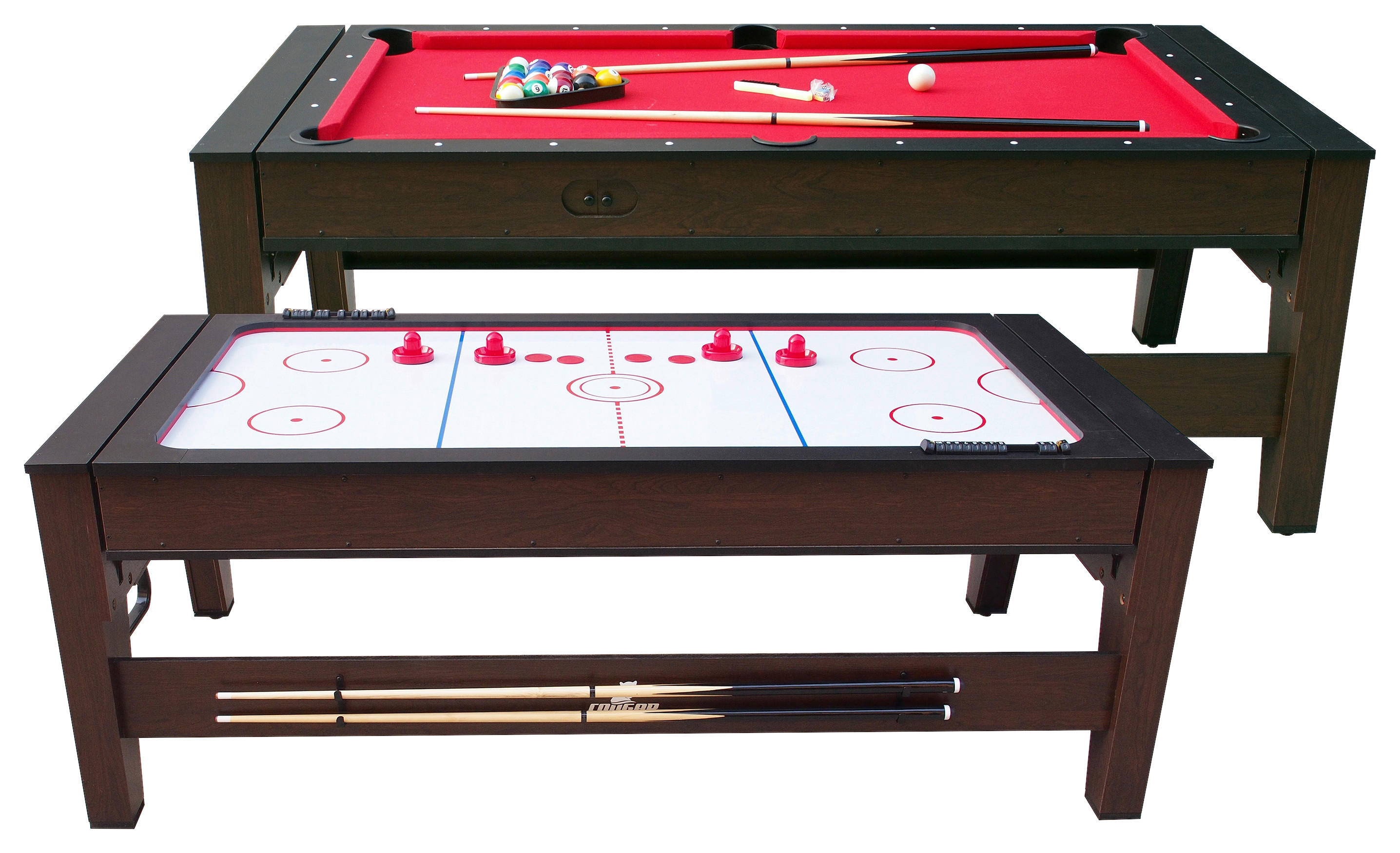 Cougar Pool- und Airhockeytisch Reverso B/H/L: ca. 107x81x216 cm