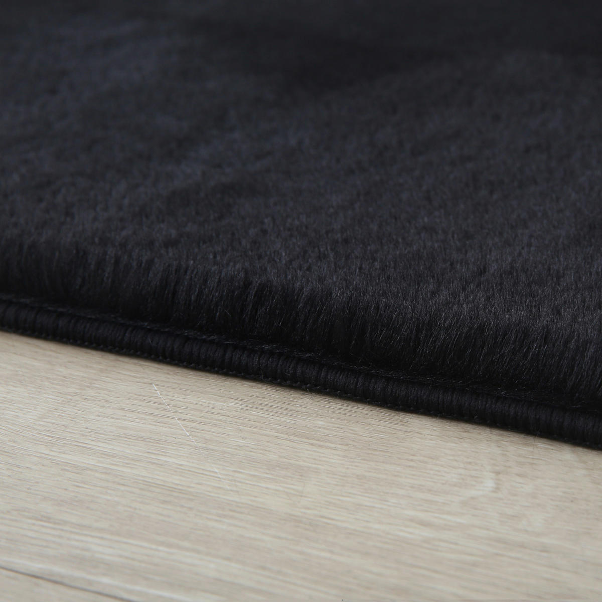 Ayyildiz Teppich POUFFY schwarz B/L: ca. 120x120 cm POUFFY - schwarz (120,00/120,00cm) - Ayyildiz