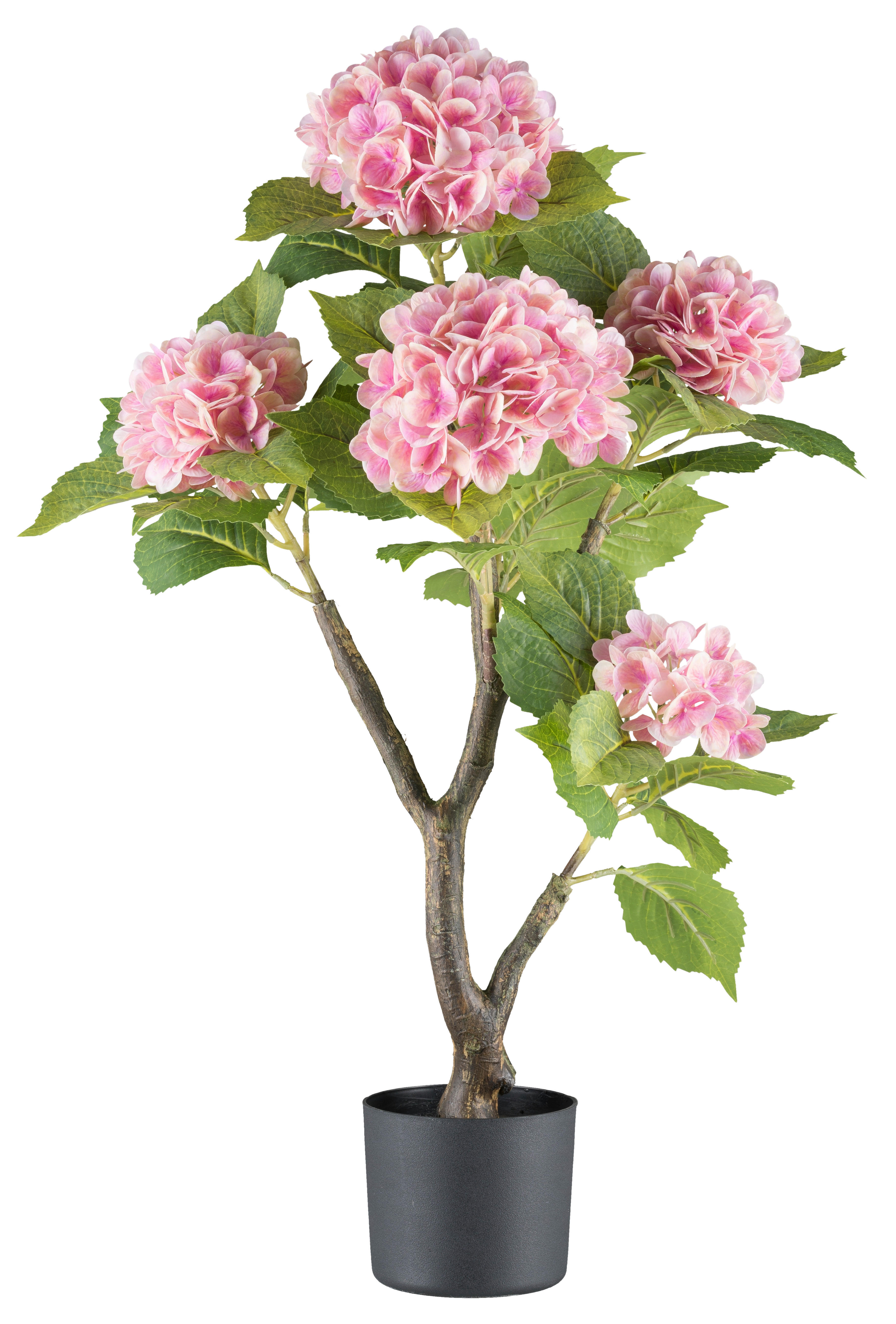 Kunstpflanze Hortensien-Busch rosa Kunststoff B/H/L: ca. 21x85x21 cm Hortensien-Busch - rosa (21,00/21,00/85,00cm)