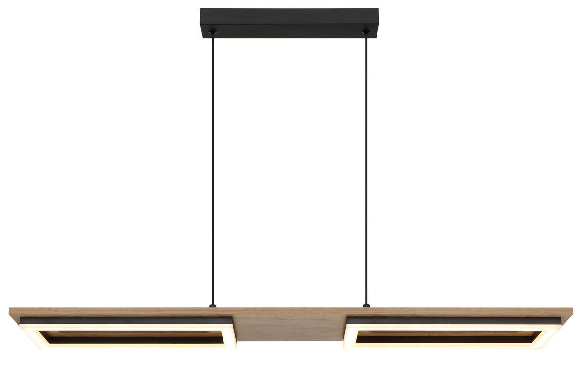 GLOBO Pendelleuchte BRUCE - dunkelbraun/schwarz (90,00/18,00/120,00cm) - GLOBO