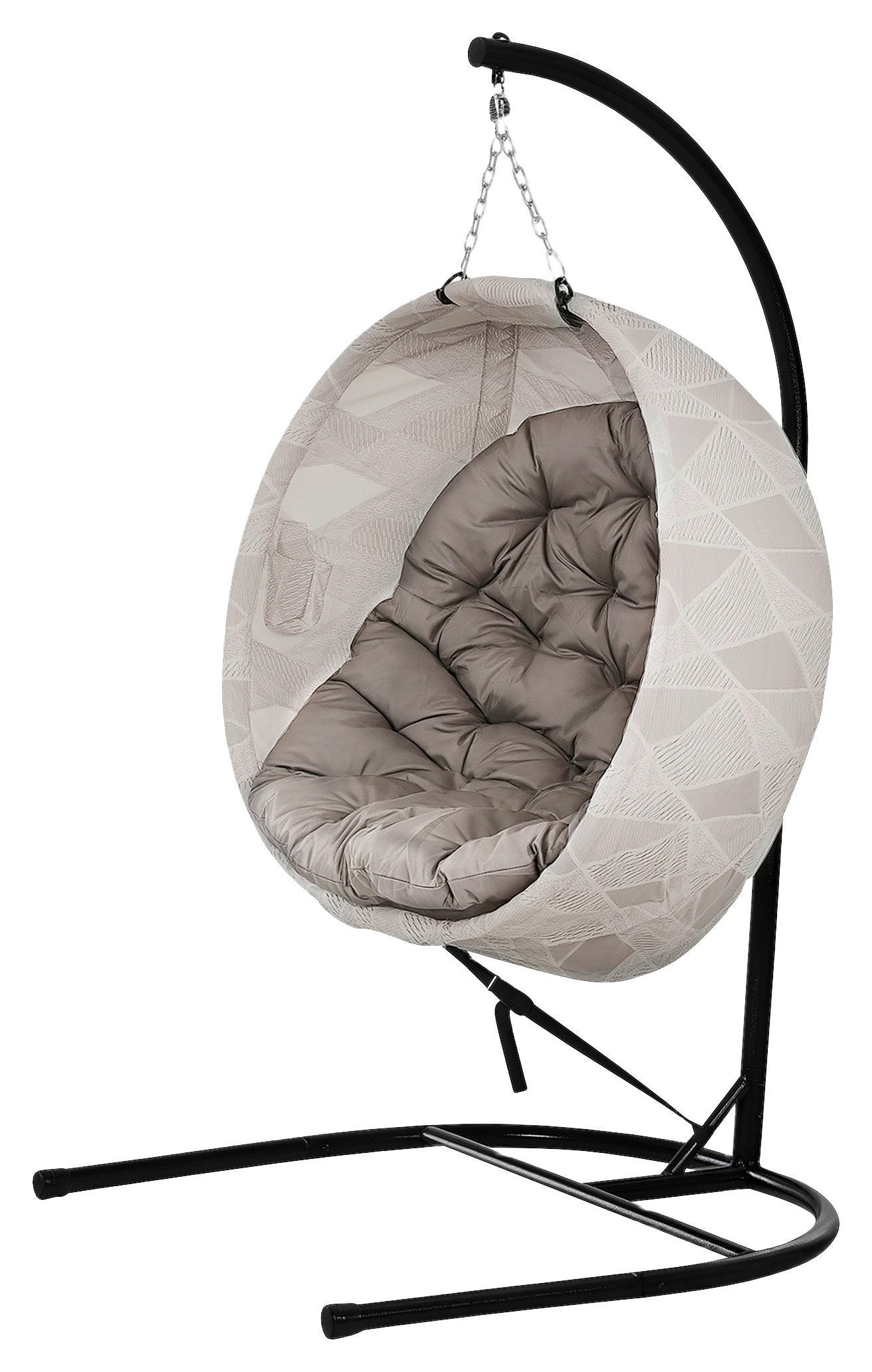 Outsunny Hängesessel sand Stahl B/H/L: ca. 106x178x114 cm Hängesessel - sand (114,00/106,00/178,00cm) - Outsunny