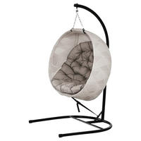 Outsunny Hängesessel sand Stahl B/H/L: ca. 106x178x114 cm Hängesessel - sand (114,00/106,00/178,00cm) - Outsunny