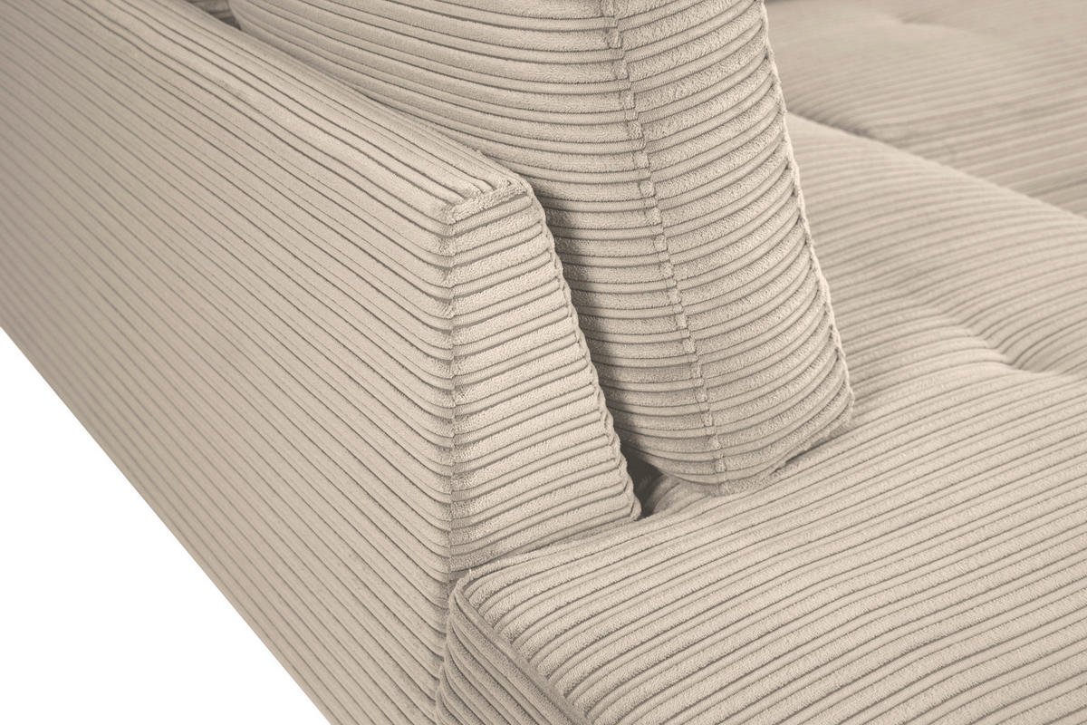 Wohnlandschaft Zero stone Microfaser B/H/T: ca. 362x86x195 cm Zero - schwarz/stone (362,00/86,00/195,00cm)