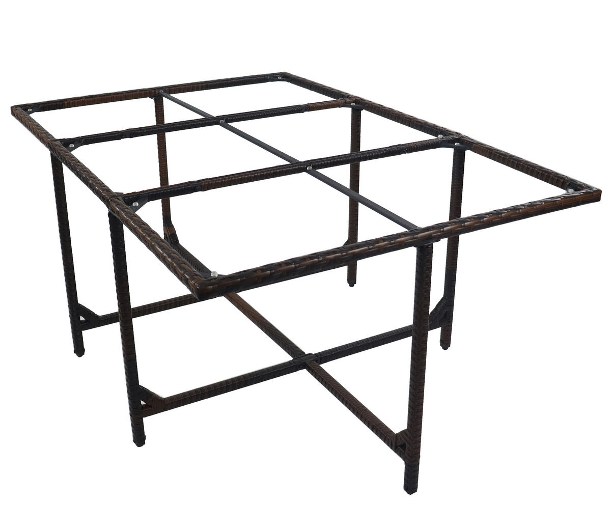VCM Gartentisch Raloso braun Rattan B/H/L: ca. 170x74x110 cm Raloso - braun (110,00/170,00/74,00cm) - VCM