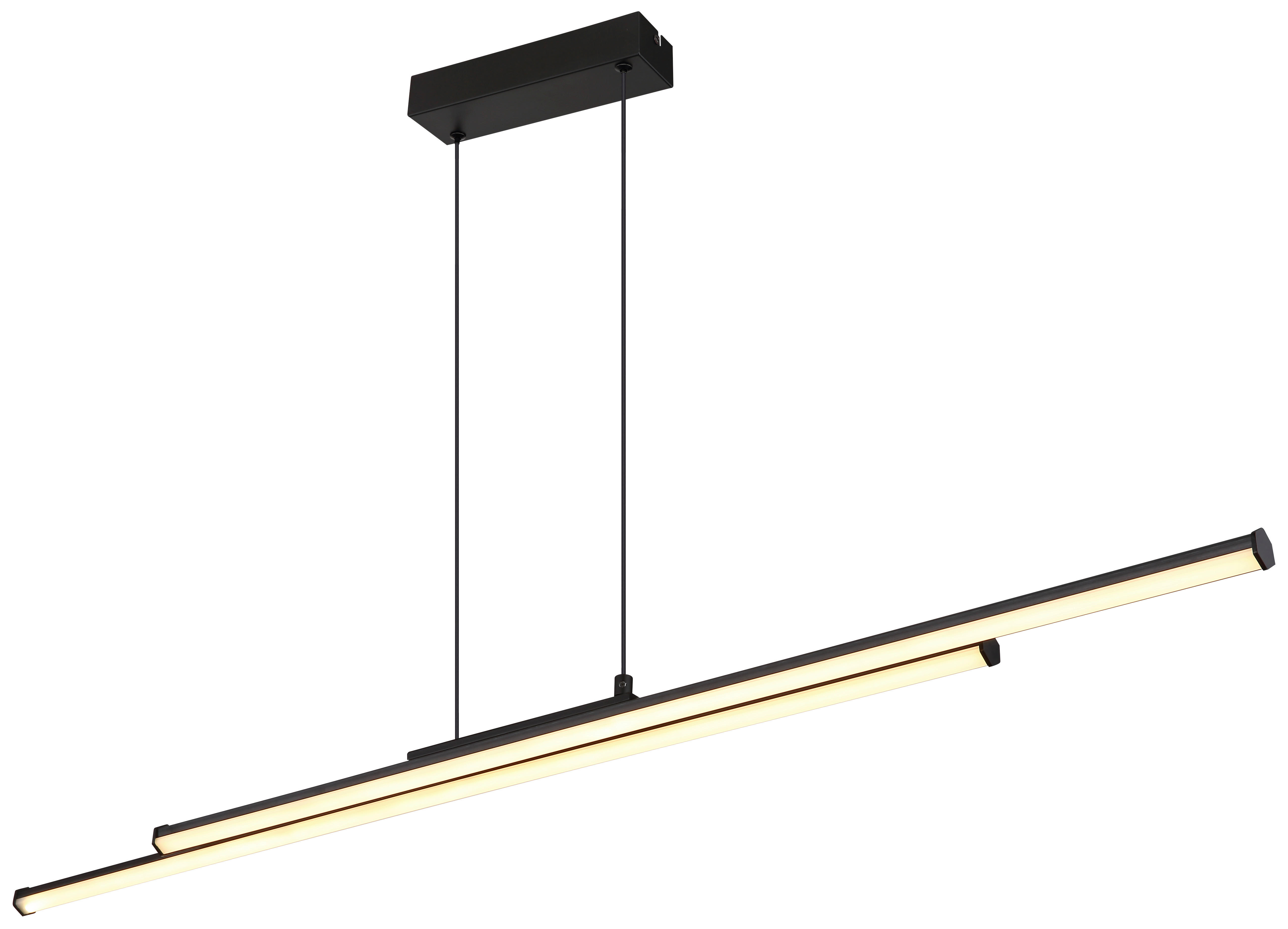 GLOBO LED-Deckenleuchte KIRINA 67342-24H schwarz Kunststoff Metall B/H/L: ca. 6x120x110 cm 1.0 Brennstellen KIRINA - schwarz (110,00/6,00/120,00cm) - GLOBO