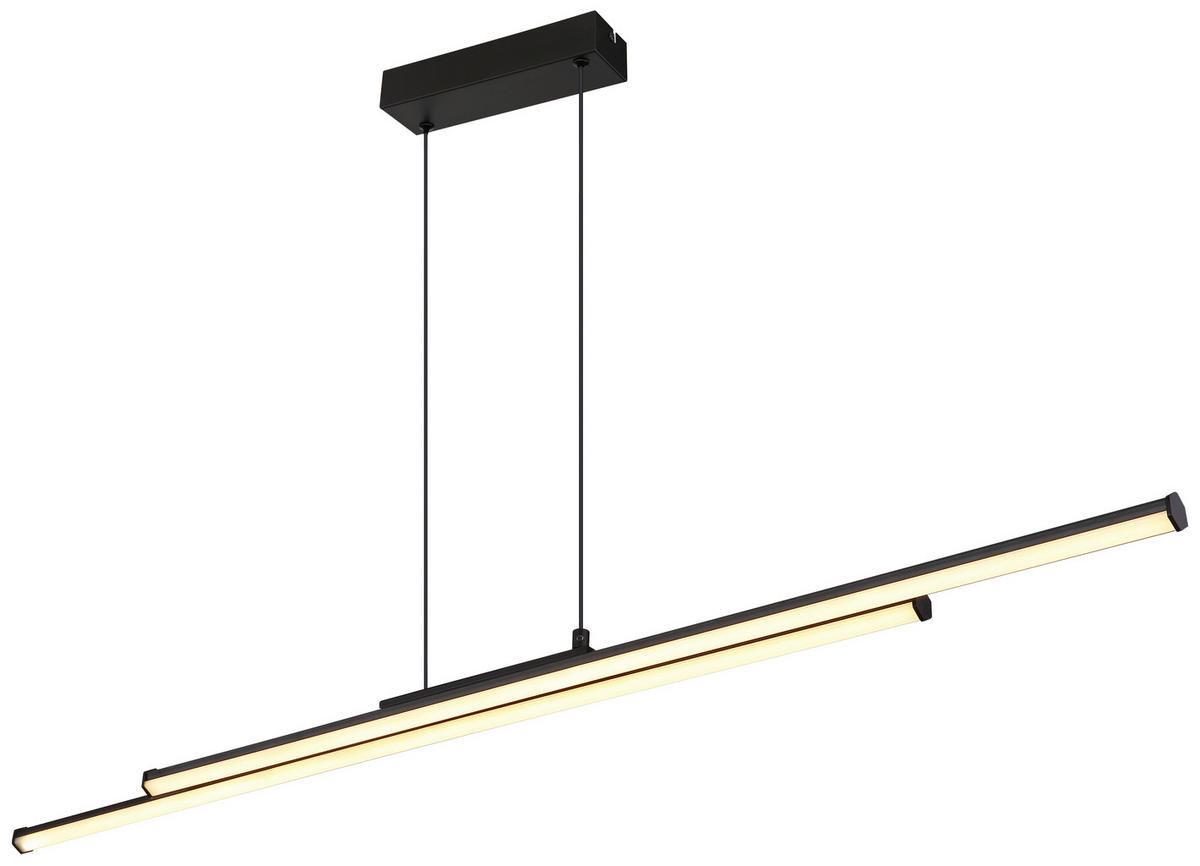 GLOBO LED-Deckenleuchte KIRINA 67342-24H schwarz Kunststoff Metall B/H/L: ca. 6x120x110 cm 1.0 Brennstellen KIRINA - schwarz (110,00/6,00/120,00cm) - GLOBO