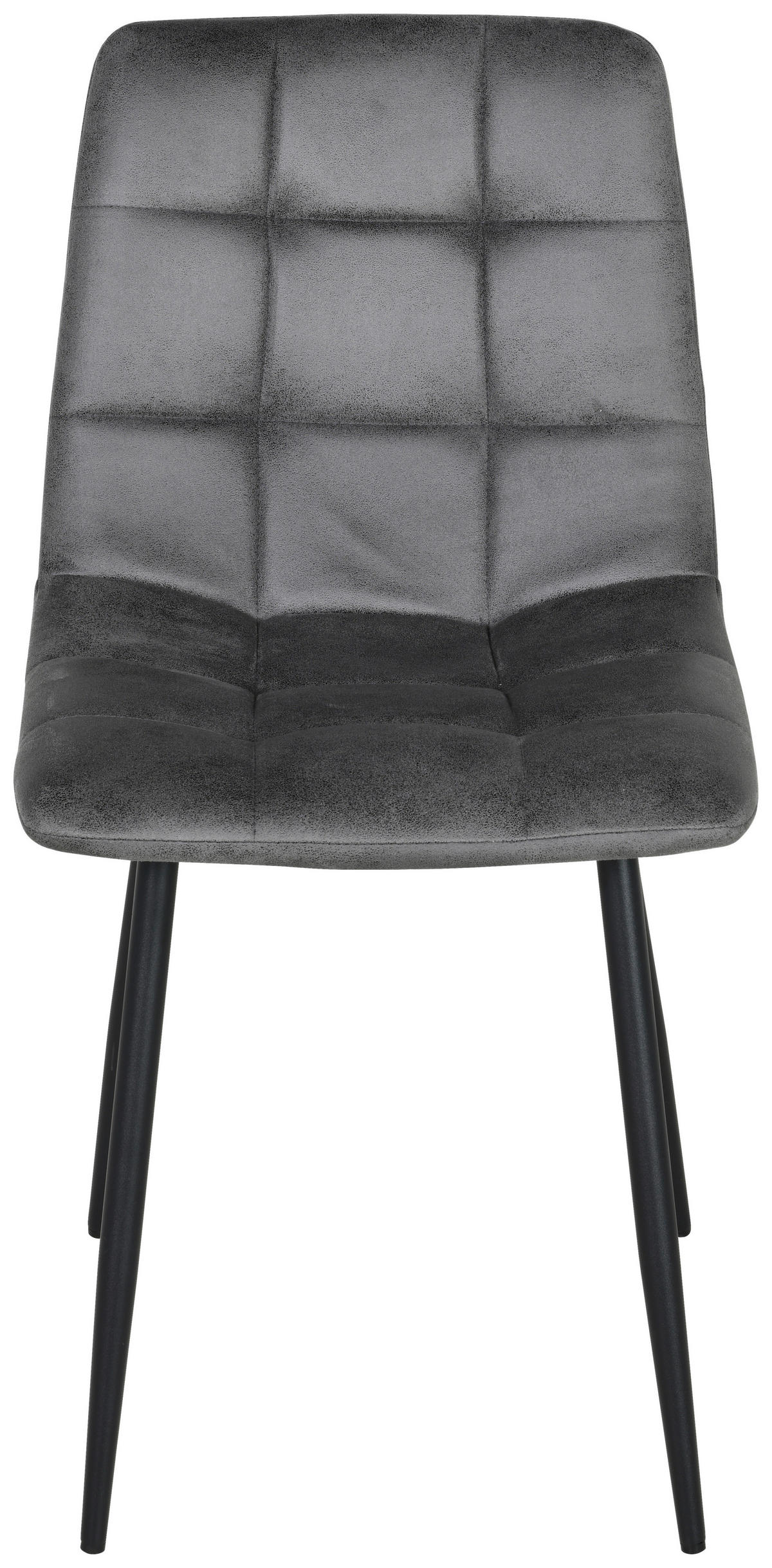 Stuhl Lech dunkelgrau Microfaser B/H/T: ca. 45x88x53,5 cm Lech - schwarz/dunkelgrau (45,00/88,00/53,50cm)