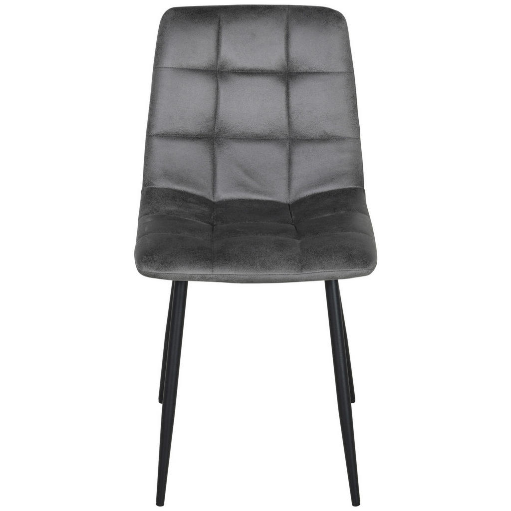 Thumbnail - Stuhl Lech dunkelgrau Microfaser B/H/T: ca. 45x88x53,5 cm