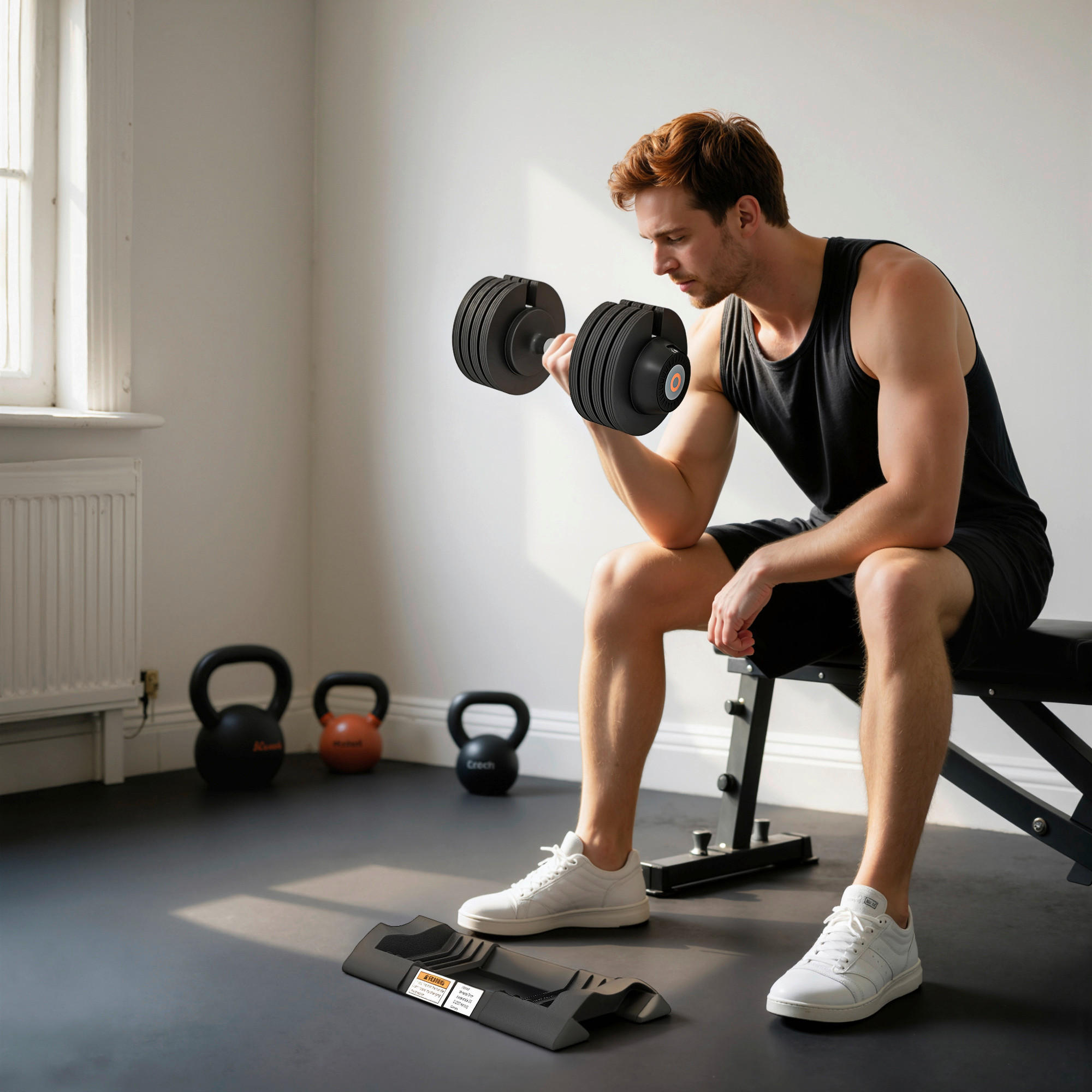 Thumbnail - SPORTNOW Hanteln schwarz Kunststoff B/H/L: ca. 18x18x37 cm