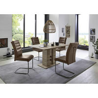 Essgruppe Paula III schlamm Microfaser B/H/T: ca. 220x76x90 cm Paula III - schlamm (220,00/76,00/90,00cm) - Hela