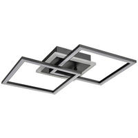 Nolo Deckenleuchte schwarz Metall B/H/L: ca. 54x7,5x33 cm LED-Deckenleuchte_Rhombus - schwarz (33,00/54,00/7,50cm) - Nolo