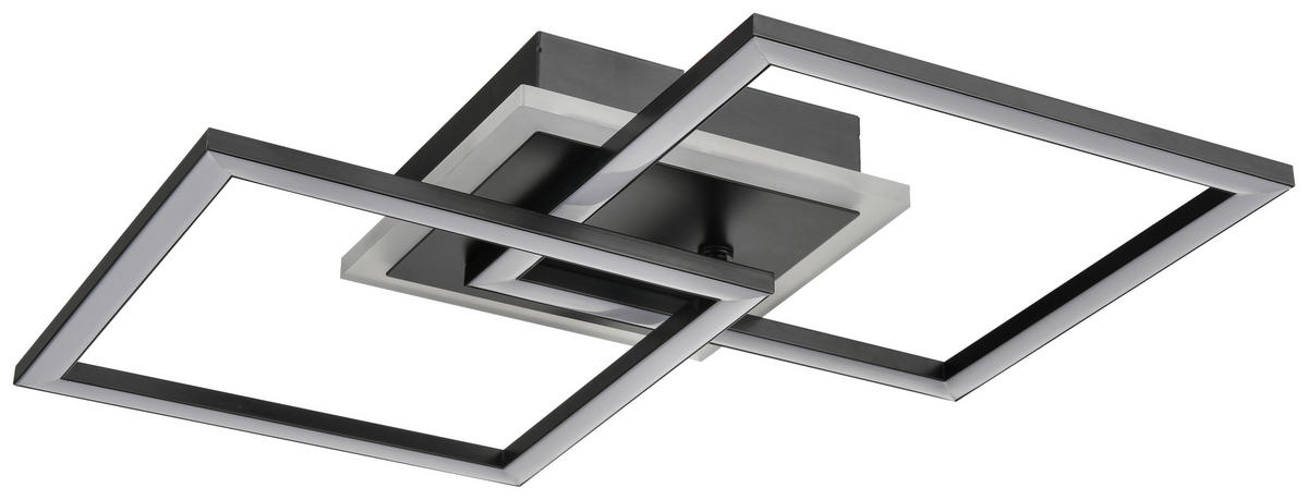 Nolo Deckenleuchte schwarz Metall B/H/L: ca. 54x7,5x33 cm LED-Deckenleuchte_Rhombus - schwarz (33,00/54,00/7,50cm) - Nolo