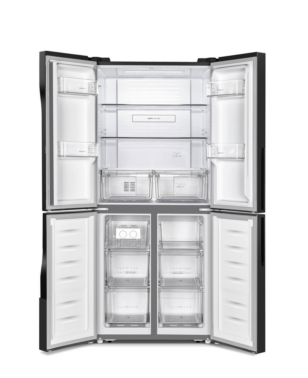 Gorenje Cross-Door Kühl/Gefrierkombination NRM818EMB schwarz B/H/T: ca. 79,4x181,6x64,3 cm Multi-Door NRM818EMB - schwarz (79,40/181,60/64,30cm) - Gorenje