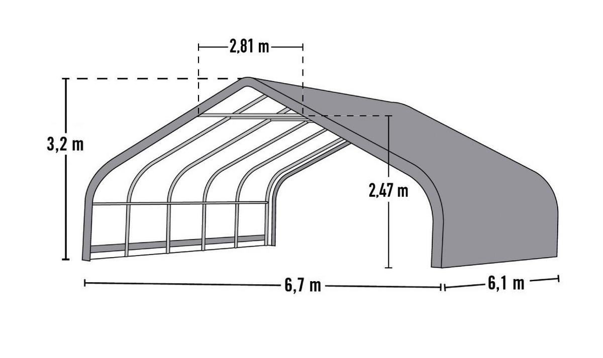 ShelterLogic Weidezelt 40,87m² grün Kunststoff 40,87m² - grün - ShelterLogic