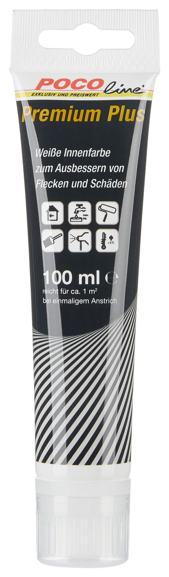 POCOline Raumfarbe Premium Plus weiß ca. 0,1 l Premium Plus - weiß (100ml) - POCOline