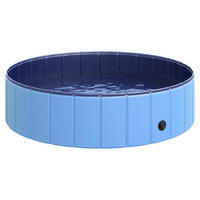 PawHut Hunde-Zubehör blau Polypropylen B/H/L: ca. 120x120x30 cm Hundepool - blau (30,00/120,00/120,00cm) - PawHut