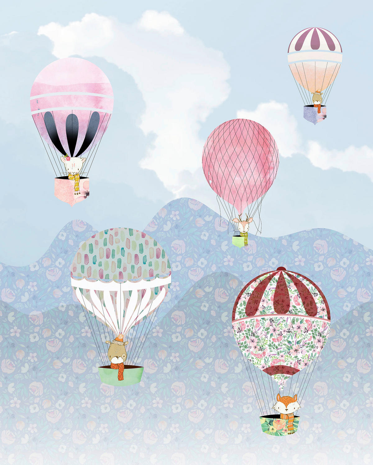 Komar Fototapete Happy Balloon B/L: ca. 200x250 cm Happy Balloon - (200,00/250,00cm) - Komar