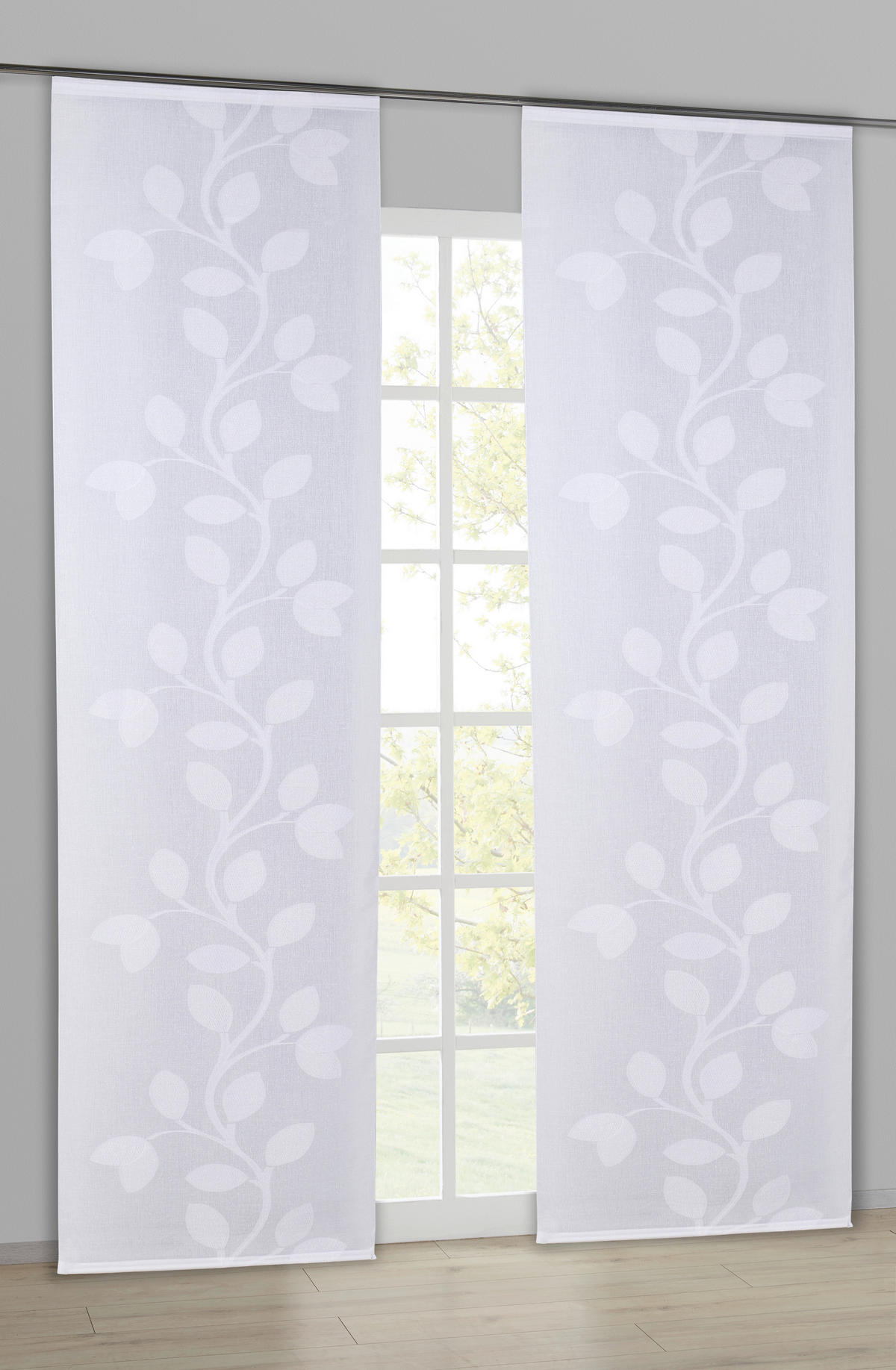 POCOline Schiebevorhang Michelle weiß B/L: ca. 60x245 cm Michelle - weiß (60,00/245,00cm) - POCOline